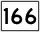 State Route 166 marker