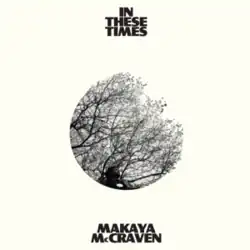 A photo of a line of trees with white leaves in a small circle inside an off-white background. The album's name is type in block letters at the top-middle, and the artist's is at the bottom-middle.