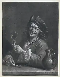 Man Smoking and Drinking (1859) by Frederick William Fairholt