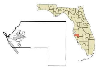 Map showing the location of the preserve in Manatee County, Florida