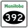 Provincial Road 392 marker