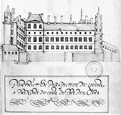 The Louvre in an ink drawing by Jacques Cellier&nbsp;[fr], 1580s