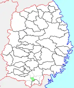 Location of Kawasaki in Iwate Prefecture