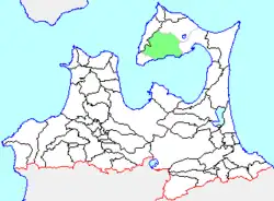 Location of Kawauchi in Aomori Prefecture