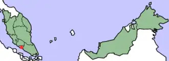 Location of Malacca