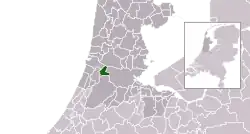 Highlighted position of Haarlemmerliede en Spaarnwoude in a municipal map of North Holland