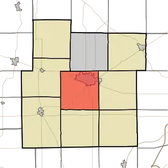 Location in Whitley County
