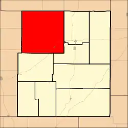 Location within Chase County