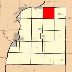 Location in Hancock County