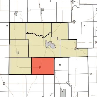 Location of Liberty Township in Fulton County