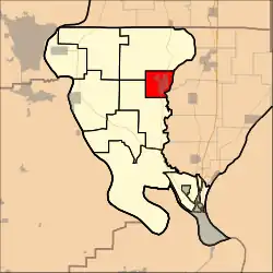 Location of Tamms Precinct in Alexander County