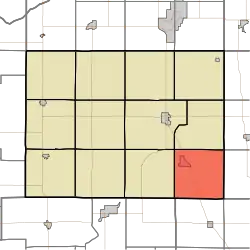 Location in Pulaski County