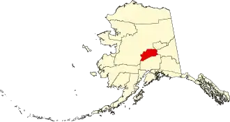 State map highlighting Denali Borough