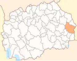 Location of Municipality of Berovo
