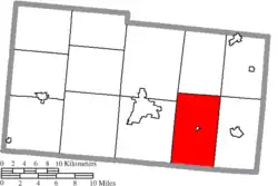 Location of Union Township in Champaign County