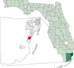 Location in Miami-Dade and the state of Florida.