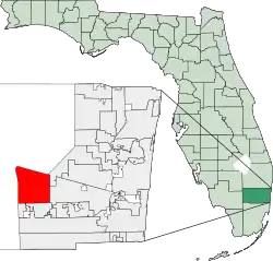 Location within Broward County and the state of Florida.
