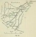 Map of Gurdaspur district of Punjab Province, British India, published in The Panjab, North-West Frontier Province and Kashmir (1916)