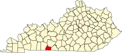 State map highlighting Simpson County