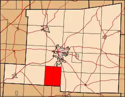 Location of Miller Township in Knox County.