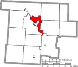 Location of Morgan Township in Morgan County