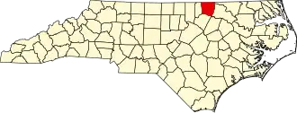 State map highlighting Warren County