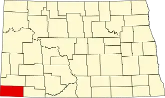 State map highlighting Bowman County