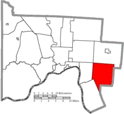 Location of Vernon Township in Scioto County