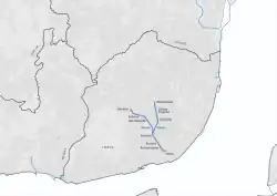 Lisbon Metro network in 1963, after completion of the connection between Restauradores and Rossio stations.