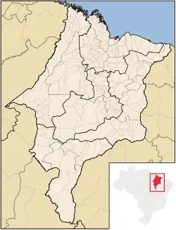 Location of Paço do Lumiar in Maranhao