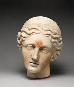 Head of a goddess wearing a diadem; 1st–2nd century; marble; height: 23&nbsp;cm; Metropolitan Museum of Art