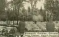 Beer garden with Swiss Chateau and Electric Fountain, picture before 1924.
