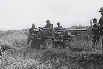 An M274 "Mechanical Mule" moves across rough terrain in Dodge City