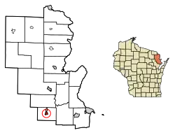 Location of Coleman in Marinette County, Wisconsin
