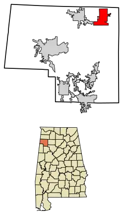 Location in Marion County, Alabama
