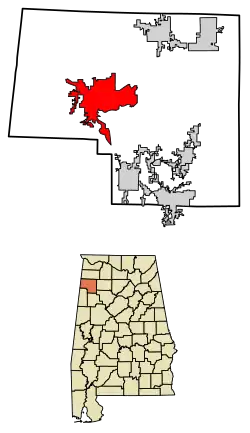 Location in Marion County, Alabama