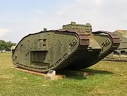 Tank on display