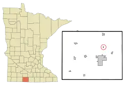 Location in Martin County and state of Minnesota
