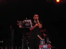 Singer Max Collini live in Cremona, Italy (2008)