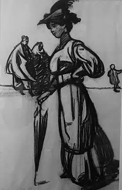 Maxime Dethomas: original in-text Illustration p.&nbsp;40, Henri de Régnier's Esquisses Vénitiennes (1906).