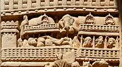 Maya's dream of an elephant during her conception of the Buddha, an identifier of the city of Kapilavastu.