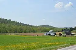 Fields and a farm on McCormick Road