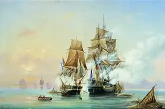 Capturing of Swedish 44-gun frigate Venus by Russian 22-gun cutter Merkuriy of June 1&nbsp;[O.S. May 21]&nbsp;1789.