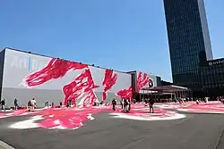 CHOIR installation by Katharina Grosse at Art Basel 2025