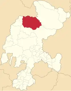 Location of General Francisco R. Murguía in Zacatecas