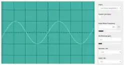Pure tone oscillogram of middle C (262&nbsp;Hz). (Scale: 1 square is equal to 1 millisecond)