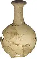 A 3rd century creamware flagon probably used to hold wine.
