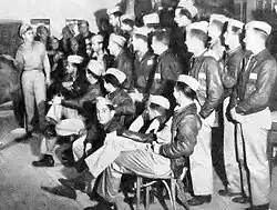 Mission briefing prior to training flight