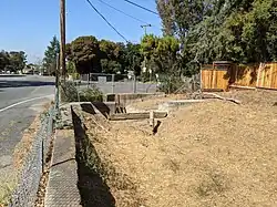 Into the culvert at Fairway Drive