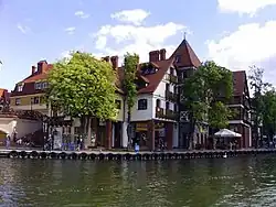 The view of Mikołajki from Mikołajskie Lake (Jezioro Mikołajskie)